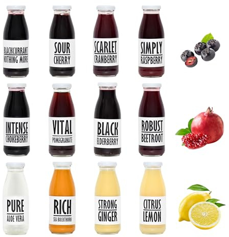 PRESSUICE Winter Variety Pack - 100% Cold-Pressed Fruit Juice 12 x 250 ml