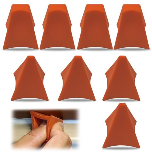 Silikon-Nahtwerkzeuge, 3-in-1 Silikon-Applikator-Werkzeug, wiederverwendbar, Abdichtungswerkzeug, 6 mm und 16 mm, Silikon-Entferner, Silikon-Glättungswerkzeug für Küche, Badezimmer, Gelenke, 8 Stück