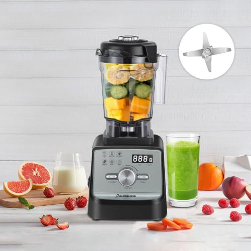 Panana Smoothie Maker, 2200W Food Blender with 9 Speeds Control 5 Preset Functions, 2L BPA Free Tritan Container, 6 Sharp Blades, High-Speed Jug Blender, Pulse Technology