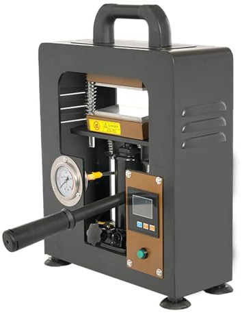 THYXGS Máquina De Prensado En Caliente De 10 T, 600W 0-400℉ Portátil Manual con Gato Hidráulico, Máquina De Prensado En Caliente con Placa De Calentamiento Doble De 2,4 X 4,7'', para Textiles