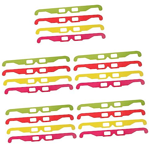 3d Glasses 20 Pack Cardboard PET Anaglyph for Movies