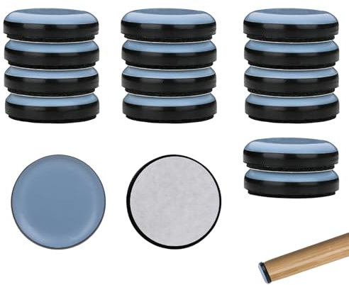 16 feltrini per mobili pesanti, in teflon con protezione antiscivolo per sedie, tavoli e armadi, in plastica, ideali per la casa, l'ufficio, il ristorante e l'uso commerciale