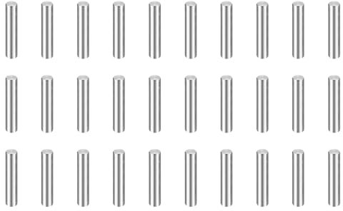 sourcing map 50pcs Dowel Pins M1(1mm) x 5mm 304 Stainless Steel Cylindrical Shelf Support Peg Pin Rod Fasten Elements for Metal Devices Wood Furniture DIY Installation, Silver