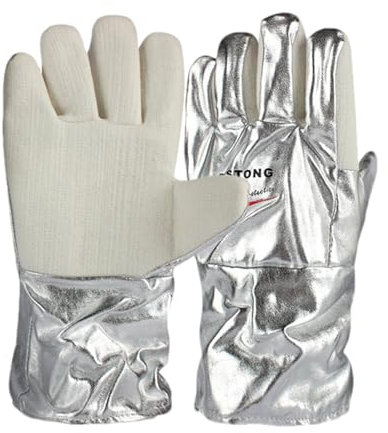 Gants de Chaleur, Gants de Protection Thermique, ignifuges du Four | Multifonctionnel 300 ° C résistant à la Chaleur en Aluminium Aluminium Anti-échelle Non Glissante pour soudage