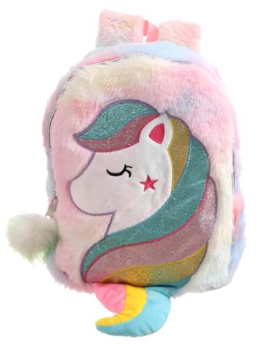 Beaupretty 1 Stück Einhorn Rucksack für Verstellbarer Schulranzen mit Regenbogen Design für Schule Reisen und Einkaufen mit Ausreichendem Stauraum für Schulmaterialien