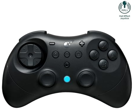 AKNES GuliKit Elves 2 Pro Controller senza fili per Switch/Switch 2, Windows, iOS e Android - Joystick ad effetto Hall, Frequenza di Polling 1000Hz, Wake-Up Switch, 3 Modalità Rumble - Nero