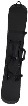 Chatonshen Snowboard Pouch mit Griff Elastische Snowboard Tasche Ski Aufbewahrung Hülle Abnehmbarer Schultergurt Weiches Material Zum Schutz für Reisen Skifahren, 150cm