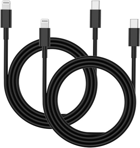 USB C vers Lightning 1 m Noir, 2 Pack câble de charge iPhone certifié Apple MFi USB C charge rapide pour iPhone 14/14Pro/14Pro Max/ 13/13 mini/13 Pro/13Pro Max/12/12 mini/12Pro/12 Pro Max/11/X/XS