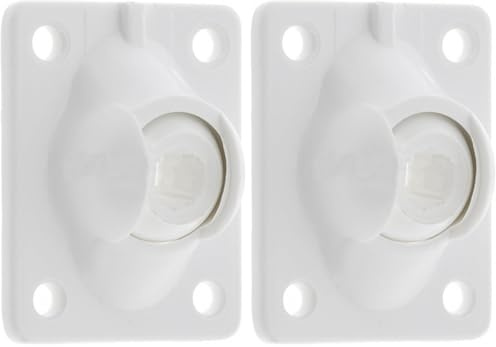 cyclingcolors Guide à rotule sortie de caisson volet roulant platine 51x41mm pivotement 45° polyamide blanc Store Fenêtre Treuil Grenouillère Fixation Embout, sortie Ø 12mm (Lot de 2)
