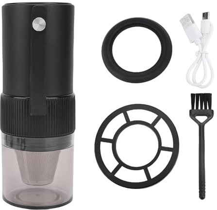 Wakects Moulin à café Portable, Broyeur électrique Rechargeable en Céramique avec Fonctionnement Silencieux et Conception Compacte pour les Voyages et la Maison