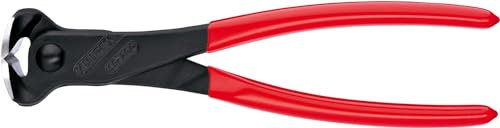 Knipex Tronchese per Meccanica con Tagliente Frontale Bonderizzata Nera, Rivestiti in Resina Sintetica 200 Mm (Confezione Self-Service/Blister) 68 01 200 Sb