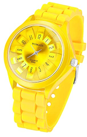 Taffstyle Unisex Armbanduhr mit Metallgehäuse & Silikonarmband – Analog Quarzuhr für Damen und Herren – leichte Sportuhr in vielen Farben – spritzwassergeschützt, ideal für Freizeit & Alltag