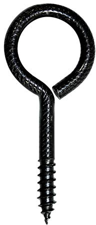 SN-TEC Ringschraube/Deckenöse/Schraubhaken geschlossen 71mm schwarz rustikal gehämmert (10 Stück)