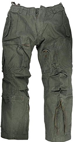 P-T-D Army USA rutt 66 chopper bobber motorcykel fiskare jägare utomhus byxor fältbyxor oliv, oliv, M