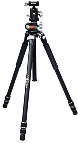 Vanguard VEO3+ 263AB – stativ med tre ben, makrostativ och monopod i aluminium – multimonteringsförmåga – inklusive kulhuvud, multimonteringsadapter spikar och stativväska