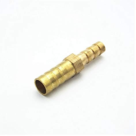 Pangyoo PYouo-Messing Schlauchverbinder 2-Wege-Gerade Schlauchkupplung Messing Rohrverbinder, 4mm 5mm 6mm 8mm 10mm 12mm 14mm 16mm 18mm 20mm, Dickes Material (Color : 20 10mm)