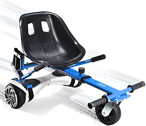 Hoverboard Seat Attachment, Buggy Hover Board Go Kart for Adults & Kids, Upgrade New Shock Absorption, Accessories to Transform Hover Board into Go Cart with Off-Road Tire (BLUE)