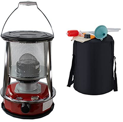 Suwooy Indoor Portable Kerosene Stove, Outdoor Kerosene Heater, Camping Tent Patio Efficient Heating Petroleum Stove, Mobile Kerosene Stove Burner, No Electricity Required,Red-32×32×46cm