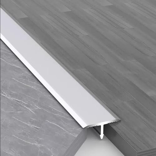 LIYI929GP Facile da Tagliare Striscia di Transizione della Soglia del Pavimento, Impermeabile Antiruggine Profilo di Transizione del Pavimento, Nero Bianco per Cucina Soggiorno Mobili Ufficio Hotel