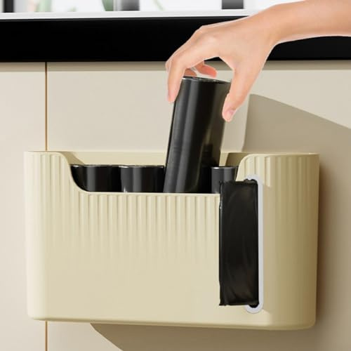 Distributeur de sacs poubelle mural en plastique, boîte de rangement pour sacs poubelles, petit distributeur de sacs poubelle sans perforation