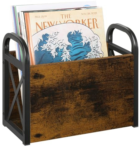 YINMIT Zeitschriftenhalter, Zeitschriftenständer, Boden, Zeitschriftenaufbewahrungskorb, Ordner, Organizer für Bücher, Zeitungen, Tablets