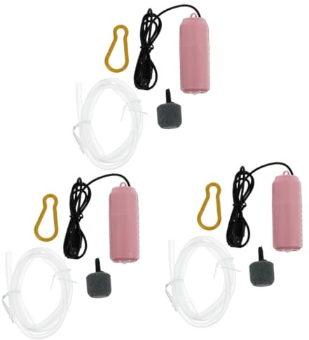 Kisangel 3sätze Kompakte USB-Aquarium Luftpumpe Mini Sauerstoffpumpe Für Fischbecken Leise Und Tragbar Zur Belüftung Von Aquarien Und Teichen Installieren