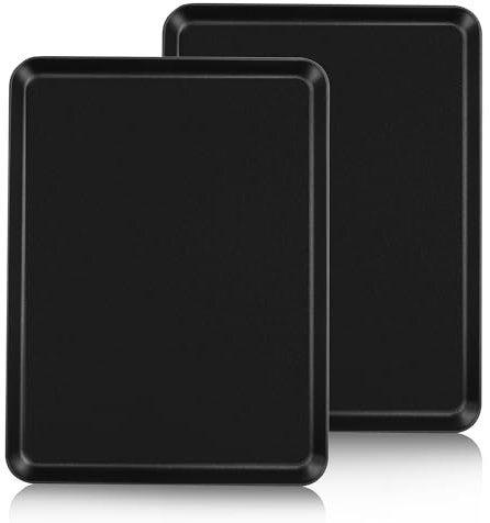 Herogo Baking Trays Set of 2, Non Stick Oven Tray 31.5x24.5x2.5 cm, Wrap Resistant Carbon Steel Baking Sheet Pan for Baking Cooking Roasting, Healthy & Non-Toxic, Easy to Clean