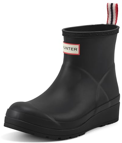 Hunter Women's Play Short Rain Boot, Black, 9