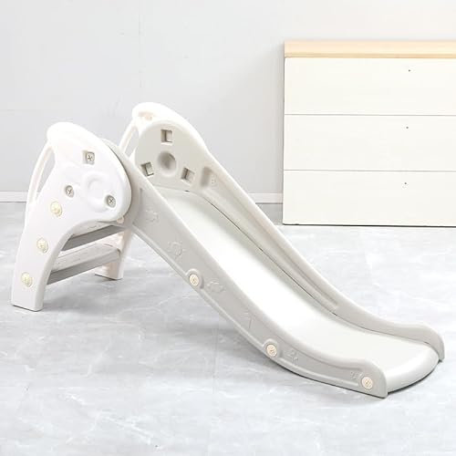 HLC Scivolo per bambini con scivolo, 120 cm e cestino da basket, scivoli esterni/interni per bambini, gioco interno esterno per bambini da 1 a 3 anni