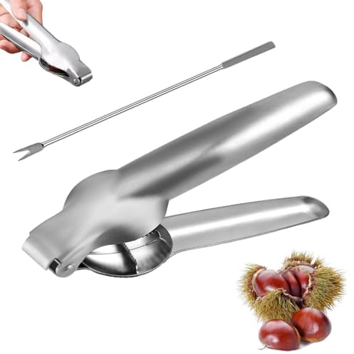 IUKUNNE Chestnut Cutter Opener, Alicates Castañas, Pinza Castaña, Cortador de Castañas, Cascanueces de Castaña, Alicates Castañas, Abridor Castañas Acero Inoxidable, Pinzas Pelador de Castañas