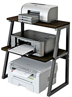 Desktop-Druckerständer mit mehrlagigem Aufbewahrungsregal und Dokumentenhalter, Heimbüro-Organizer für Fax-Scanner, Drucker, Tisch und Bücherregal