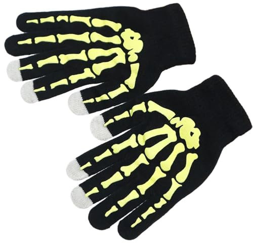 Ldabrye Neuartige Halloween Verkleidungshandschuhe Gruseliges Cosplay Kostüm Screentouch Handhandschuhe Erwachsene Unisex Punk Strickhandschuhe