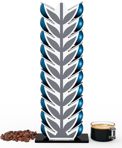LifeMoreasy Universal Coffee Pod Holder Stand for Dolce Gusto & Vertuo | 20-Capsule Storage Organiser | Space-Saving Leaf Design | Durable Reinforced Easy-Clean Plastic | Tool-Free Assembly