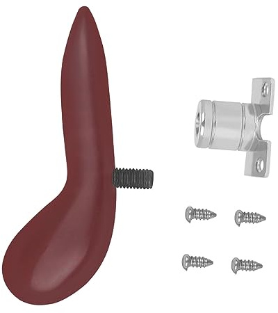 Abnehmbare Fagott Daumenhalterung Rot mit Silber Basis, 1 Satz | Abs und Metall, Rutschfestes Design, Ergonomische Form, Leicht und Tragbar