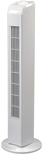 JUNG TV01 Turmventilator 76cm, Weiß – Leiser Säulenventilator mit 3 Geschwindigkeitsstufen, 75° Oszillation, Energieeffizienzklasse A+, Ideal für Räume bis 50 m², Geräuscharmer Betrieb und modernes