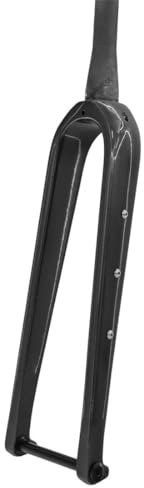 LYDSB Carbon-Rennrad-Starrgabel 700C Gravel-Gabel Steckachse 12x100mm Scheibenbremse Fahrradgabel 1-1/8 Gerade/Konische Rohr-Vorderradgabel mit Wasserflaschenhalterloch (Farbe: Glänzend