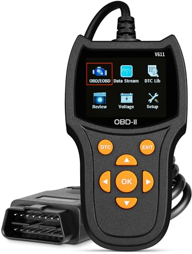 Mata1 - Scanner OBD2 de Pannes Auto/Lecteur de Codes Moteur - Diagnostic Automobile, Test, Outil de Maintenance avec Écran Couleur + 10 Langues