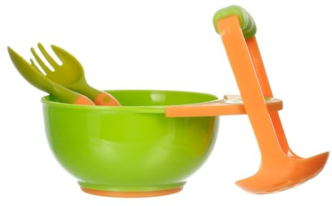 Bol à Écraser - Avec Cuillère Et Fourchette À Manche Épaissi Anti-Brûlure Écrasement Portable - Bol Moulin à Purée de Légumes - pour Légumes Poisson Poulet Pomme de Terre
