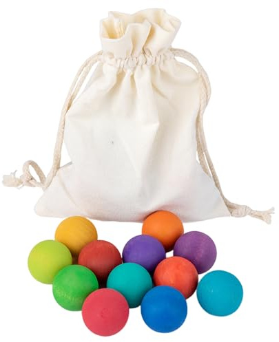 Genérico Träfärgade bollar: Kvalitet Trä, RainbowSphere Leksakspaket, Sortera Skills Builder, Grip Training Set | Räknare C
