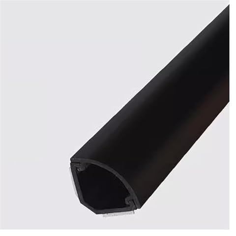 canalina passacavi muro Copricavo Angolare, Protezione For Cavi Autoadesiva In PVC For Pavimenti, Canaline Portacavi Montate In Superficie, Nascondicavo For Ufficio Domestico(Black,NO.3)