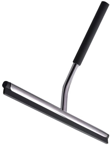 Toyvian 304 Stainless Steel Silicone Window Squeegee, Glass and Tile Cleaner with Silicone Blade for Home and Office, Multipurpose Windscreen Wiper for Household Cleaning