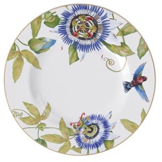 Villeroy & Boch – Amazonia Anmut Speiseteller, Teller mit exotischen Motiven, Porzellanteller, Spülmaschinenfest, Geschirr aus Porzellan, Premium Bone Porcelain, mehrfarbig