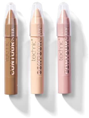 Technic Contour Stix Set matite per contouring - Confezione 3 matite trucco cremose contorno, correttore e illuminante