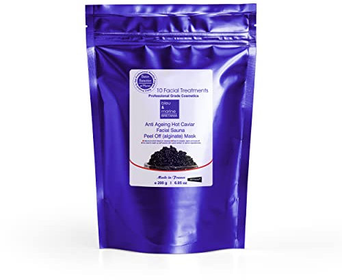 Maschera facciale Peel-Off con Caviale e Alginato Effetto Sauna per il trattamento anti-età e anti-invecchiamento. Stimolatore del collagene e fonte di energia per le cellule della pelle - 200 g