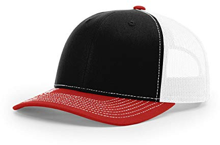 Richardson. Black/ White/ Red. Adjustable. 112. 00739845898380