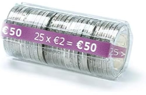 CECONCEPT Münzetui, 2,00 Euro, 100 Stück, Transparent, Münzpackung