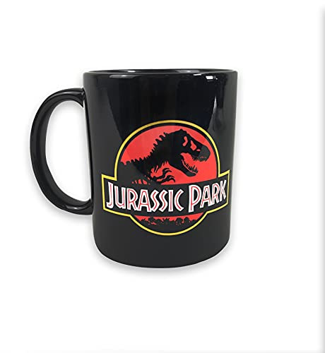 Pyramid International Jurassic Park mugg (Logo Design) 3,25 dl keramisk svart podmugg i presentförpackning – officiella varor