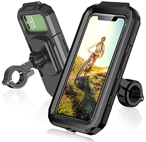 ENONEO Porta Cellulare Bici Impermeabile Supporto Telefono Moto Universale 360° Supporto Smartphone Bicicletta Porta Telefono Moto Scooter Portacellulare Manubrio