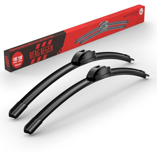BERG REGEN 19+19 Windshield Wiper Blades Replacement for Toyota Sequoia 2001-2007, Toyota Tundra 2000-2006, Jeep Liberty 2002-2012, Dodge Nitro 2007-2011 –Genuine OEM Quality (Set of 2)