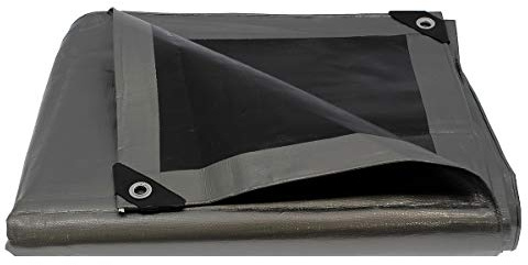 Bâche de protection grise ultra résistante - 260 g/m² - 3 x 3 mètres